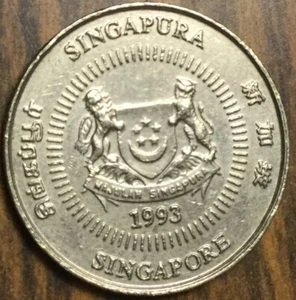 1993 SINGAPORE 10 CENTS COIN - Picture 1 of 2