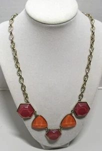 Faceted geometric necklace choker 18" Retro Look #13 - Picture 1 of 3