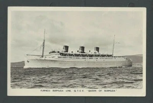 Ca 1933 RPPC Furness Bermuda Line QTEV Queen Of Bermuda Cruise Line Used - Picture 1 of 1
