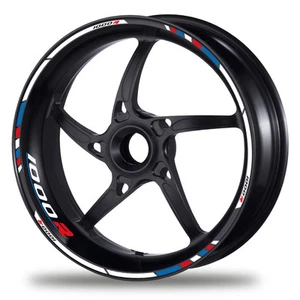 FELGENRANDAUFKLEBER passend für BMW S 1000 R - Moto GP Style blau-rot - Picture 1 of 3