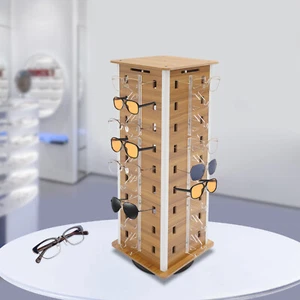 4-Sided Sunglasses Display Rack 36*66cm Eyeglass Organizer Holder 360° Rotating - Picture 1 of 16