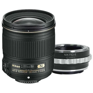 Lente Nikon AF-S 28 mm f/1,8G para cámaras Sony con montura E como Alpha a6600 A7 A7R A7C - Imagen 1 de 8