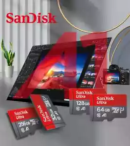 SANDISK MICRO SD CARD 32GB ULTRA CLASS 10 A1 MEMORY TF CARD-NEW - Picture 1 of 11