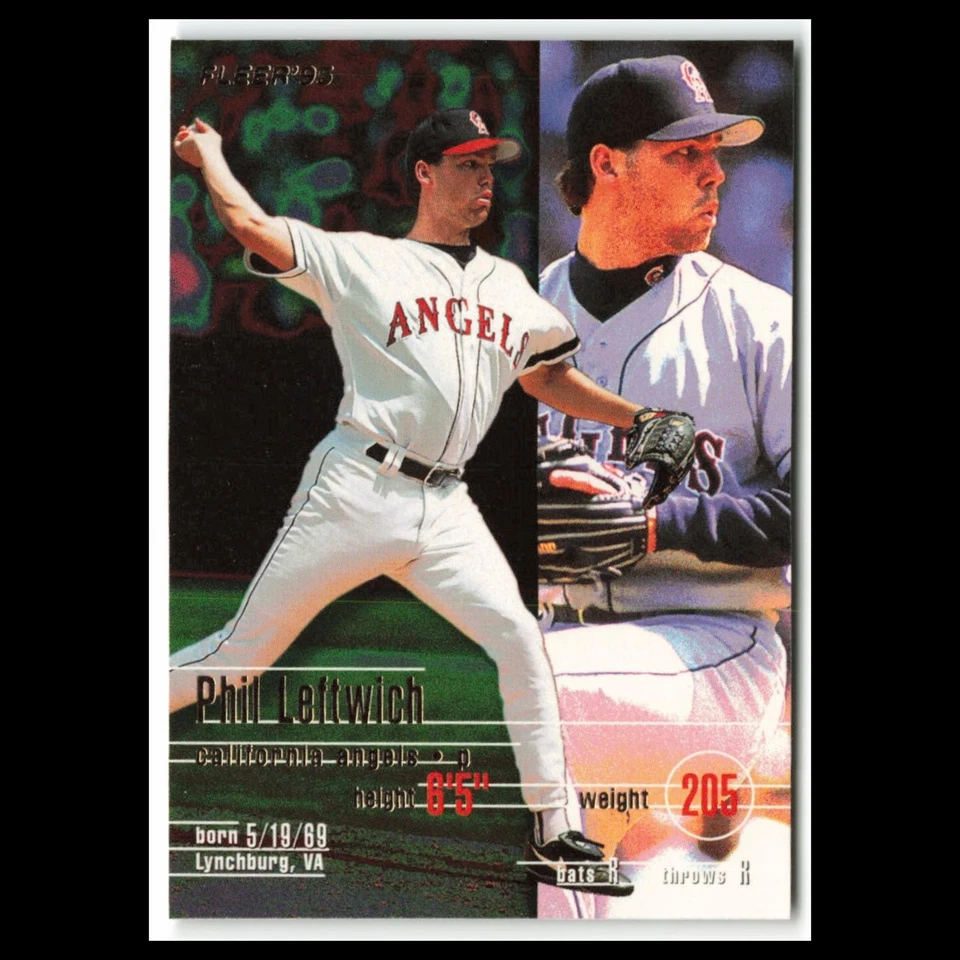 Phil Leftwich #229 1995 Fleer California Angels Baseball Card MLB NM - Image 1 of 3