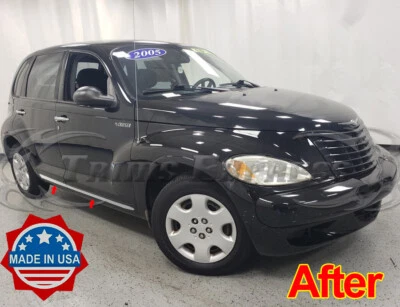 Ajuste: Chrysler PT Cruiser 2000-2010 4 puertas carrocería plana moldura lateral 4 piezas 1,5" Foto 1 de 4