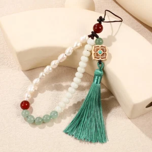 Mobile Phone Chain Women's Beaded Lanyard Anti Theft Strap Charm Wristlet - Zdjęcie 1 z 12