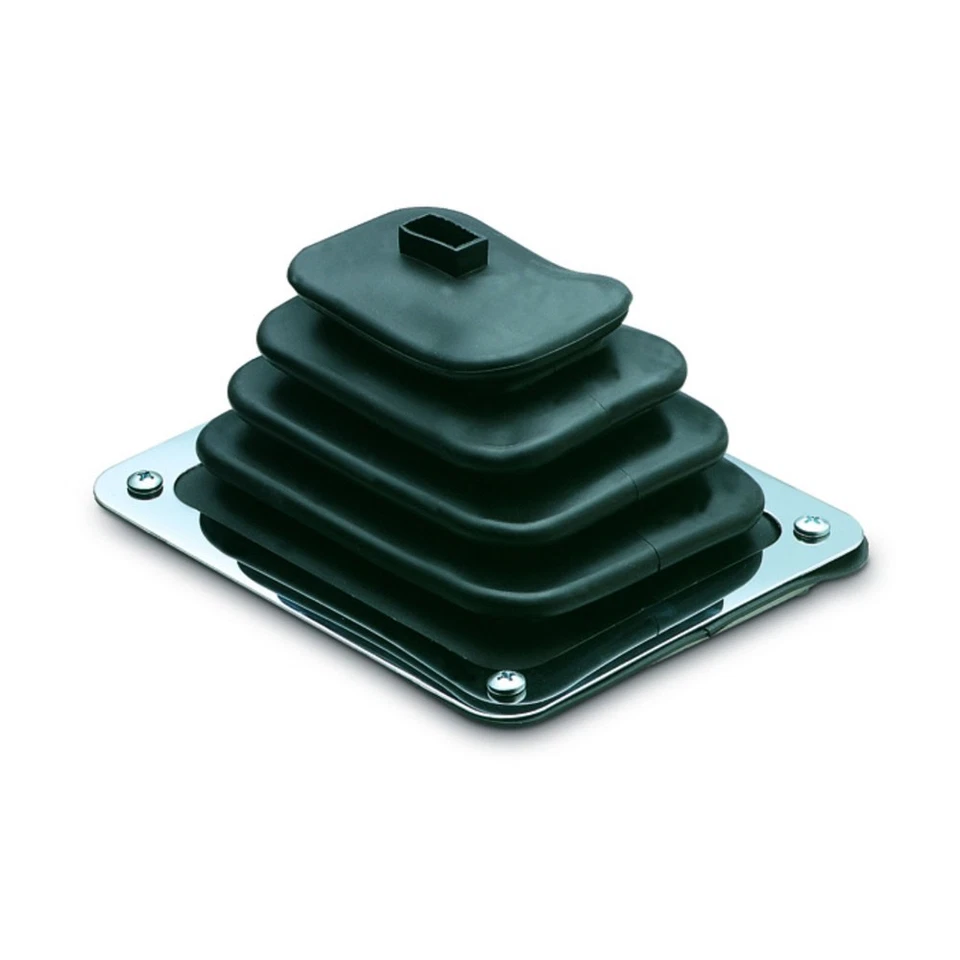 Hurst Manual Transmission Shift Boot 1148429; Indy Shifter Boot Rubber/Chrome - Image 1 of 1
