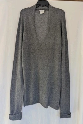 Max Mara Sweater Women S Wool Blend  Oversized  Exaggerated Sleeve Gray  Italy - Image 1 of 4