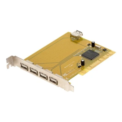 SUNIX 1074NC 4+1 PORT ALTA VELOCITÀ 480Mbps USB 2.0 Scheda PCI - Immagine 1 di 3