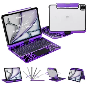 iPad Keyboard Case for 10.2 inch 9/8/7th Gen, Magic Wireless Keyboard with Tr... - Picture 1 of 9