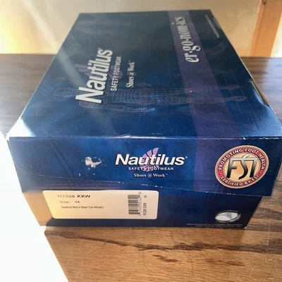 Zapato de trabajo atlético Nautilus para hombre punta de acero corte bajo N1326 azul/naranja talla 15 Foto 1 de 4