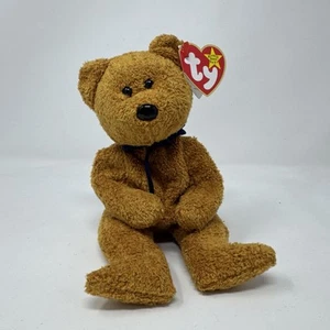 TY Beanie Baby FUZZ The Bear With Tag - Picture 1 of 7