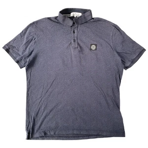 Stone Island Womens Polo Shirt Size 2XL Blue Static Short Sleeve Collared - Picture 1 of 8
