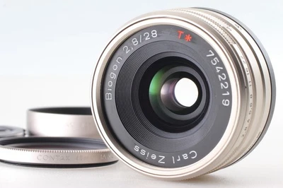 【Top MINT w/Hood 】Contax Carl Zeiss Biogon T* 28mm f2.8 Lens G1 G2 From Japan - Image 1 of 4
