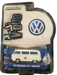 1975 Volkswagen Type 2 Ambulance V-Dub Greenlight 1:64 Scale Diecast Model - Picture 1 of 2