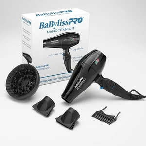 BaBylissPRO Nano Titanium Italian High Speed Portofino Hair Dryer - Black (E608) - Picture 1 of 6