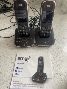 BT Aura 1500 Cordless Telephone with Digital Twin and Answer Machine for Home - Zdjęcie 1 z 6
