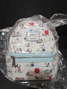 Loungefly PEANUTS Weihnachten Mini Rucksack Handtasche Charlie Brown Snoopy Urlaub - Bild 1 von 6