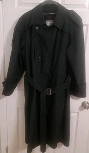 Vintage Christian Dior Mens Le Connaisseur Trench Coat Black Size 40L - Picture 1 of 9