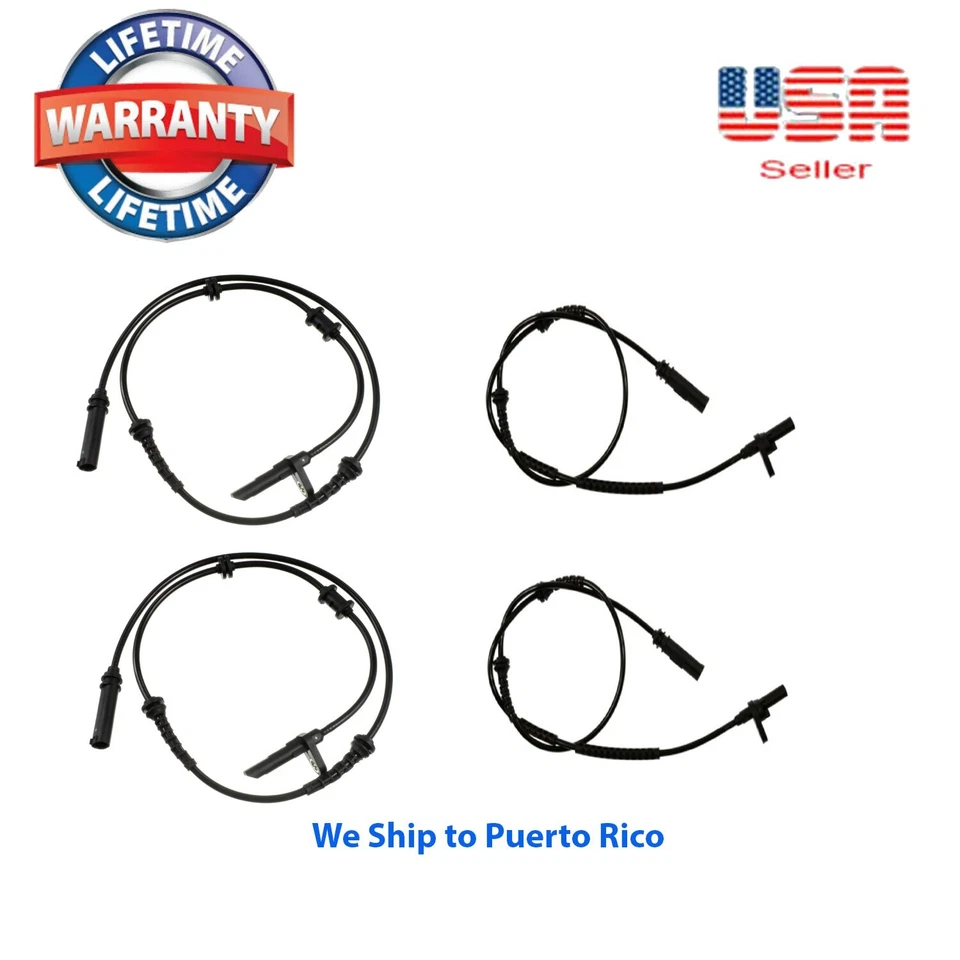 4 Sensor de velocidad ABS delantero trasero para BMW 740i 750i 760Li ACTIVEHYBRID 7 2013-2015 Foto 1 de 4