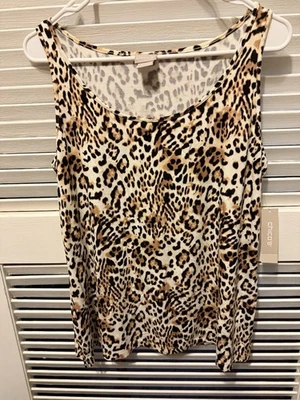 Chicos Women’s Leopard Print Tank Size 1/Medium - Image 1 of 2
