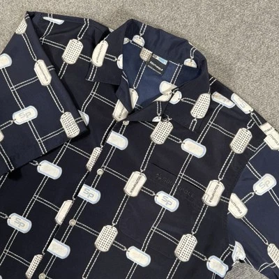 Southpole Shirt Mens Large Blue Camp Loop Collar Short Sleeve Button Up - Image 1 of 4