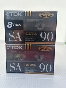 TDK High Bias IEC II/Typ II SA 90 leere Kassetten 8er-Packung - neu versiegelt - Bild 1 von 4