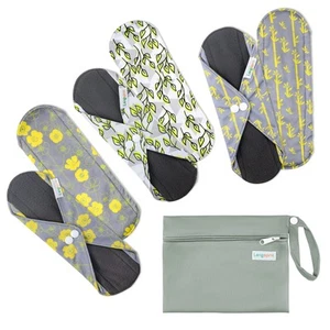 7pcs Set 1 pc Mini Wet Bag +6pcs Absorbent Reusable Sanitary Pads/Washable Cl... - Picture 1 of 6