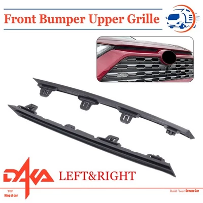 Front Bumper Upper Grille Insert Molding Trim LH RH Fit For Toyota Rav4 2019-20 - Image 1 of 4