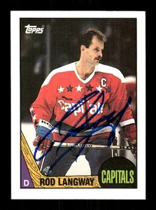 1987-88 Topps 108 Rod Langway HOF signed auto autograph  MZ BXCP56 - Picture 1 of 2