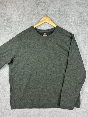 Rugged Elements Shirt Mens 2XL Dark Green Heather Long Sleeve Crewneck Stretch - Image 1 of 4