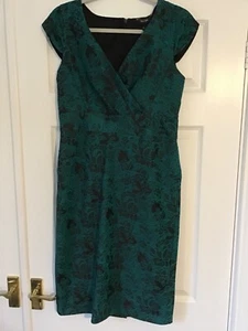 Phase Eight black & green dress size 12 - Picture 1 of 3
