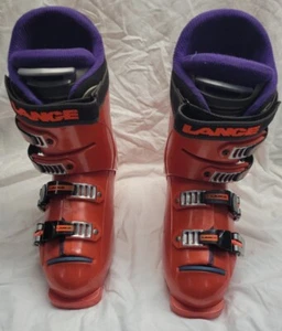 Lange X Zero Lady Corea Ski Boots Size 291 mm or 6 US Red/Orange Black EUC - Picture 1 of 10