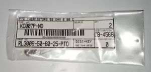 (2) KC007P-ND, RL3006-50-80-25-PTO(NEW) PTC THERMISTORS 50 OHM at 80 c. - Picture 1 of 2