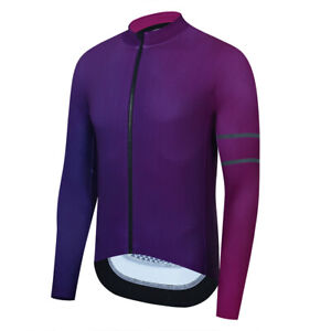 Men Thermal Fleece Cycling Jersey Cycling Long Sleeve Jersey Bicycle Jersey Tops