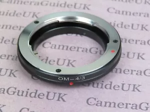 OM-4/3 Halterung Adapterring für OM Objektiv auf Olympus E-620 E-600 E-510 E-500 E-450 - Bild 1 von 3