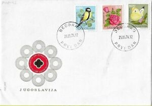 FDC 1974 Yugoslavia Relay of Youth Birds Communism Vintage Stamps Philately