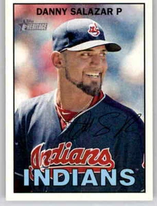 2016 Heritage Danny Salazar MLB Base Card PWE Indians #403 - Picture 1 of 2