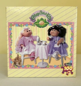 Vintage Cabbage Patch 100 Piece Jigsaw Puzzle Tea Party 2004 RoseArt Complete - Picture 1 of 8