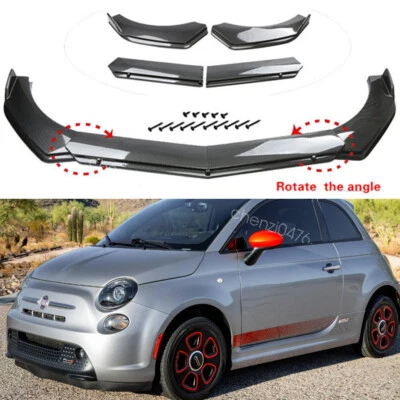 Front Bumper Lip Splitter Spoiler Body Kit Carbon Style For Fiat 500 595 Abarth Foto 1 de 4