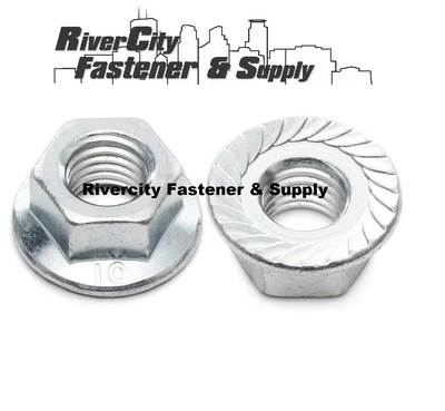 RIVERCITY FASTENER & SUPPLY (50) M8-1.25 Serrated Flange Lock Nut 10.9 Spin Wiz Nut 13mm Hex 8mm x 1.25