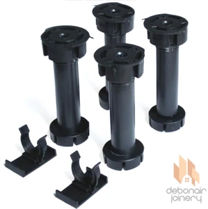 Cabinet Plinth Feet 150 mm Kitchen Legs Black Carcase Unit Legs - Picture 1 of 5
