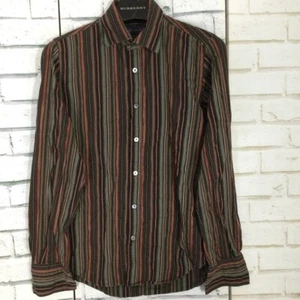 Camisa Ted Baker Marrón Rayas Mezcla Cuello Manga Larga Para Hombre Talla Dos - Imagen 1 de 4