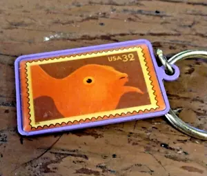 Vintage Schlüsselanhänger USA 32 Stempel Goldfisch - Bild 1 von 9