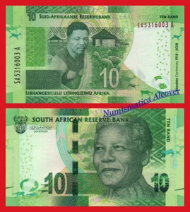 SUDAFRICA SOUTH AFRICA 10 Rand 2018 Conmemorativo Rinocerontes Pick 143 SC / UNC - Foto 1 di 1