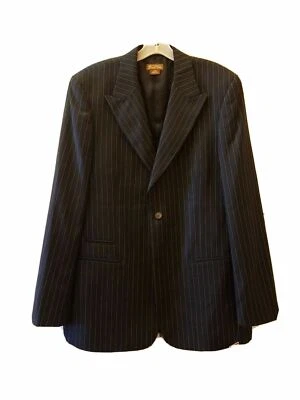 Chaqueta Blazer Deportiva MICHAEL KORS Talla 42R Azul Marino A Rayas 1 Botón Nueva con Etiquetas Foto 1 de 4