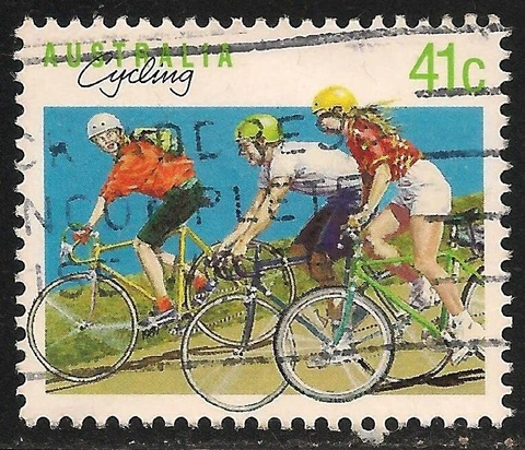 Australia #1109B (A400) VF USED - 1989 41c Cycling Cover