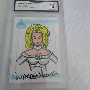 TARJETA DE BOCETO DE ARTISTA EMMA FROST WONG AUTÓGRAFO POR ARTISTA 1/1 GRADO 10 - Imagen 1 de 2