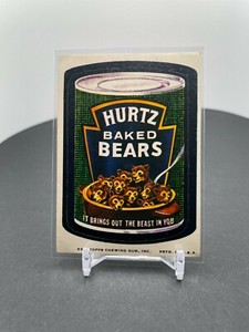 1974 Wacky Packages Trading Sticker Series 7..."Hurtz Baked Bears"