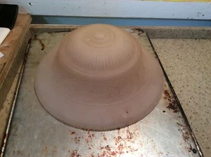 ART DECO 10 1/2. 3 chain hanging light shade -pink  color-no chains Flower - Picture 1 of 5